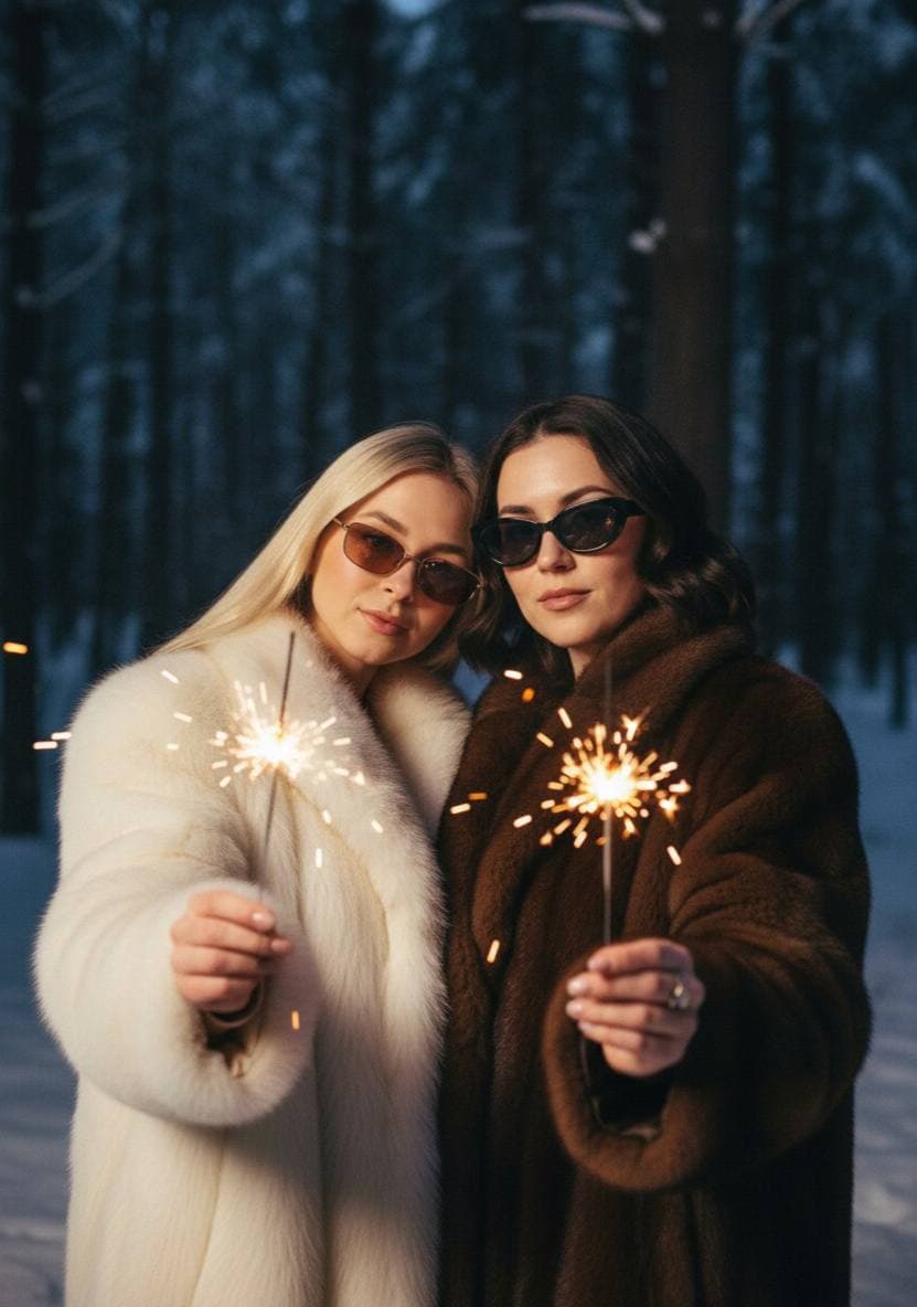 Эффектное фото с подругой
