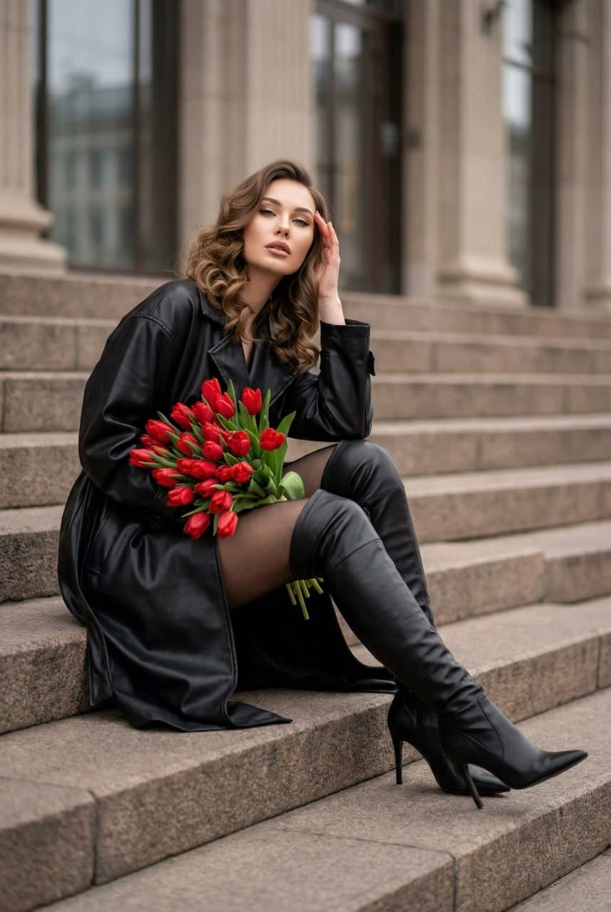 Уличные тюльпаны