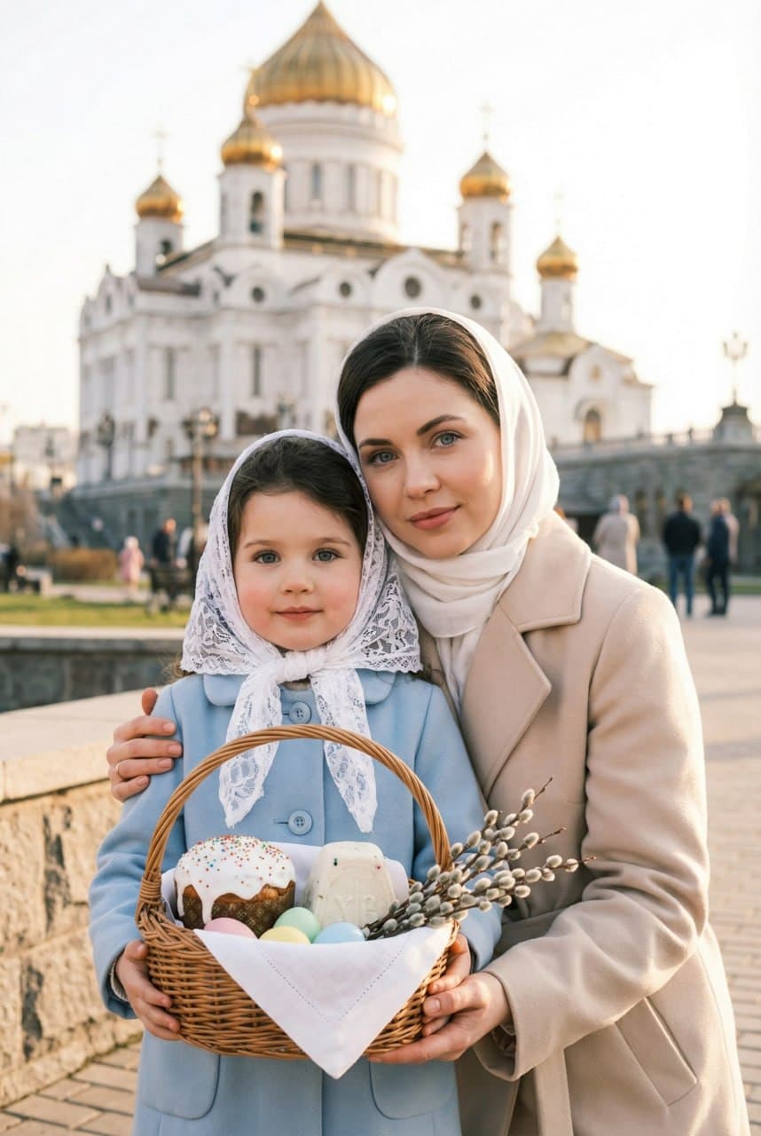 Пасхальный портрет девочки