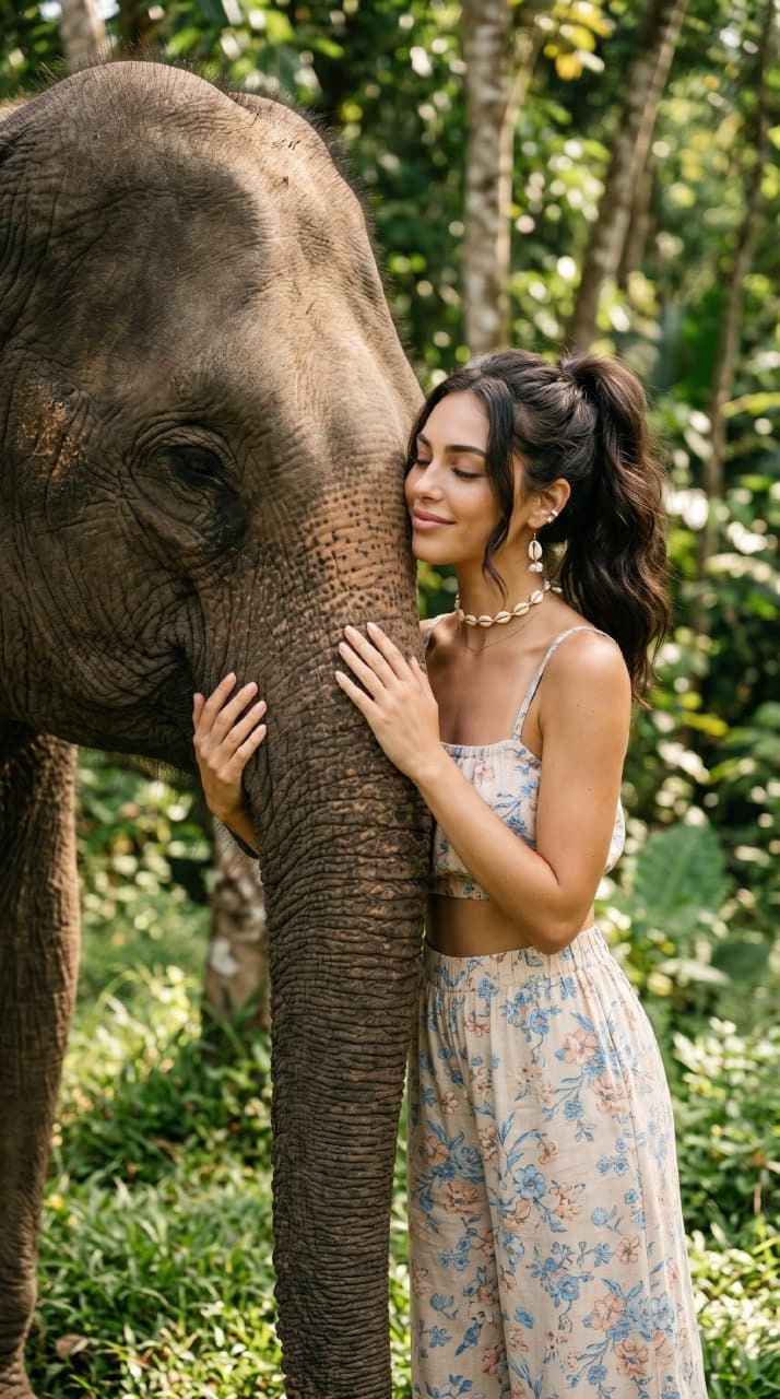 Теплый снимок со слоном🐘
