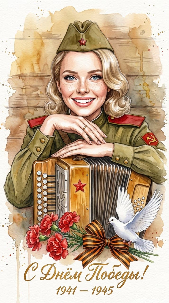 Акварель Дня Победы