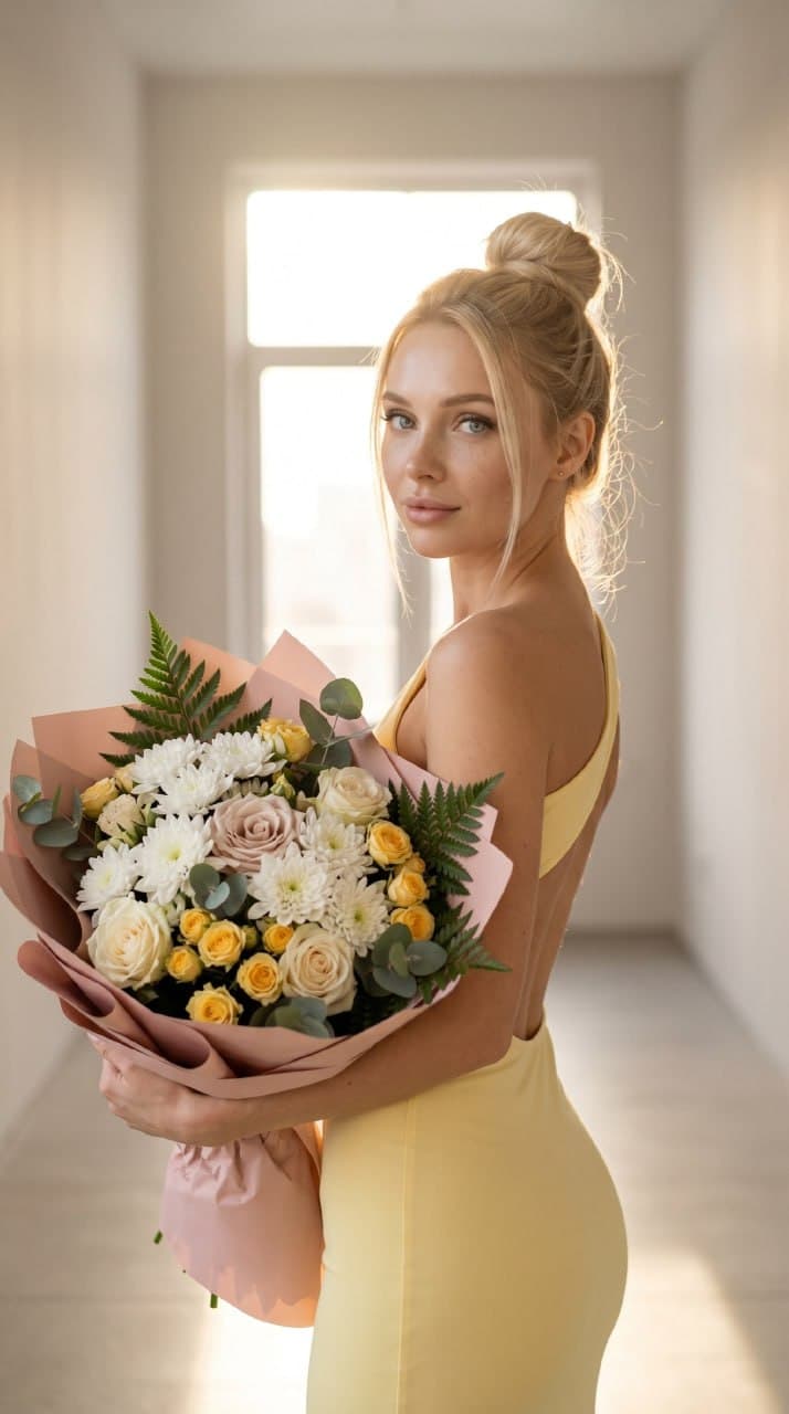 Минимализм с букетом