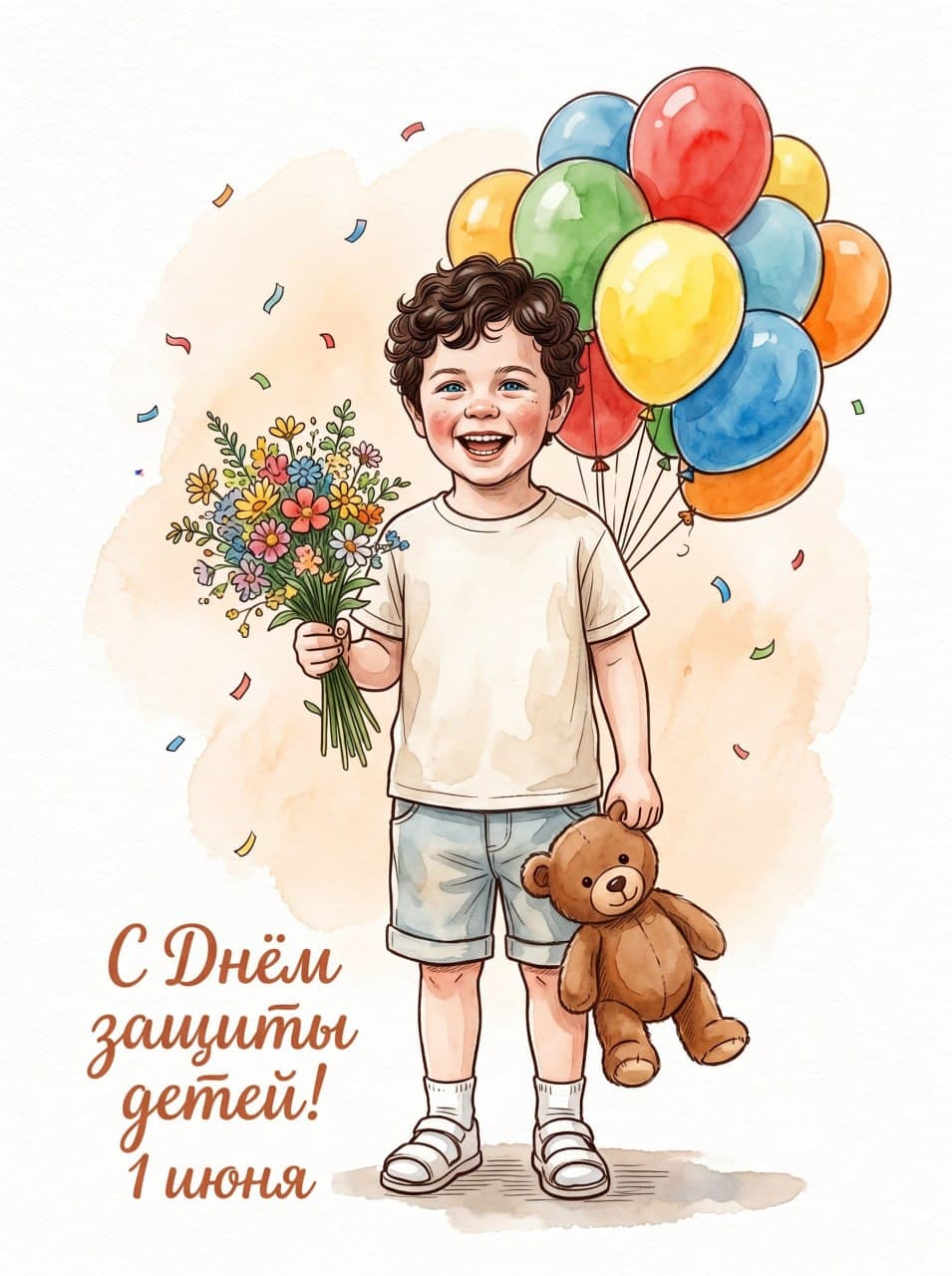 Акварельный мальчик