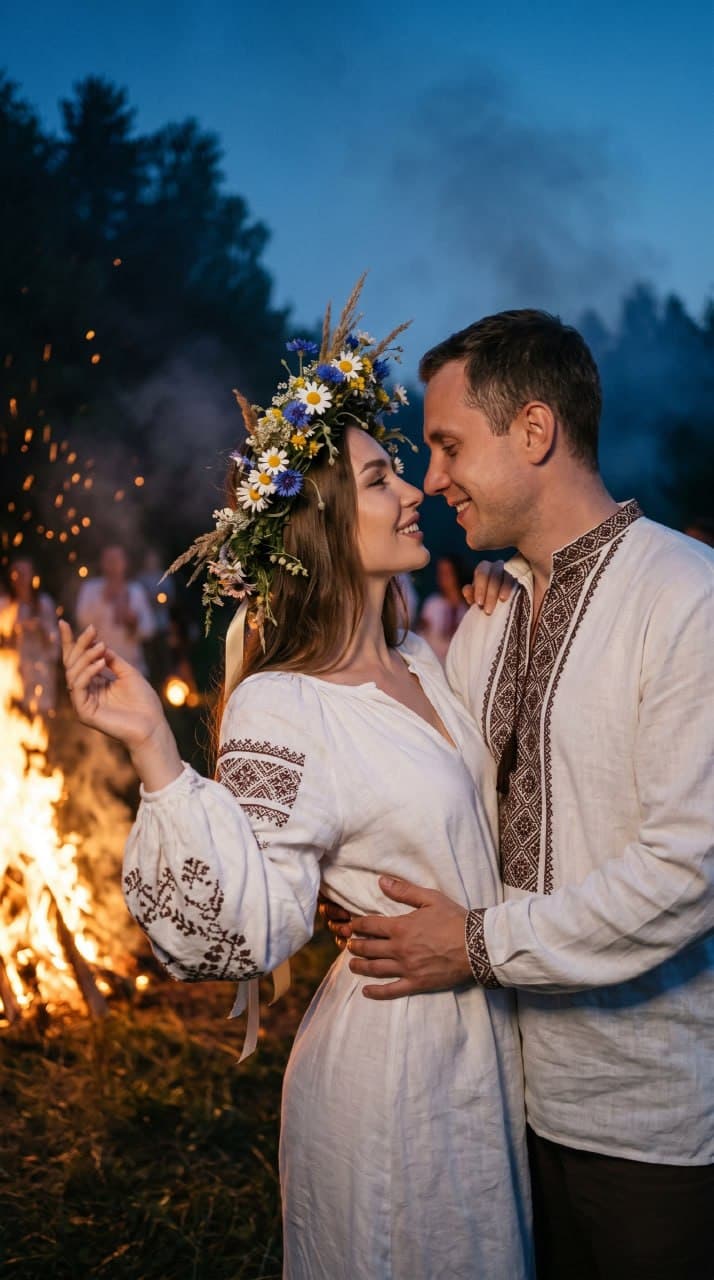 Купальская ночь в лесу