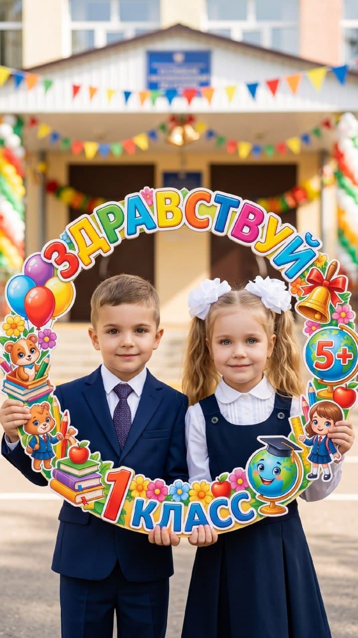 Школьный портрет в рамке