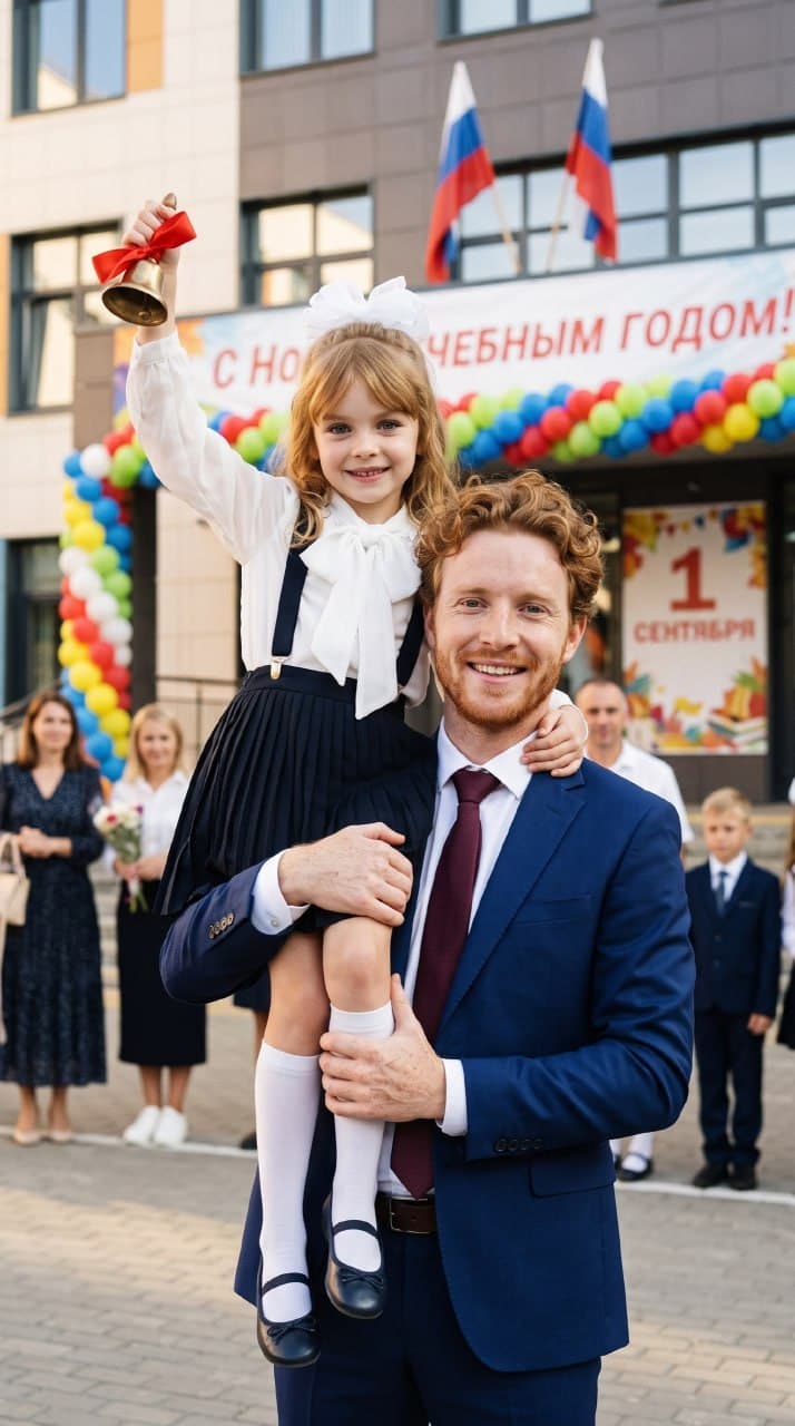 Первоклассница на плече