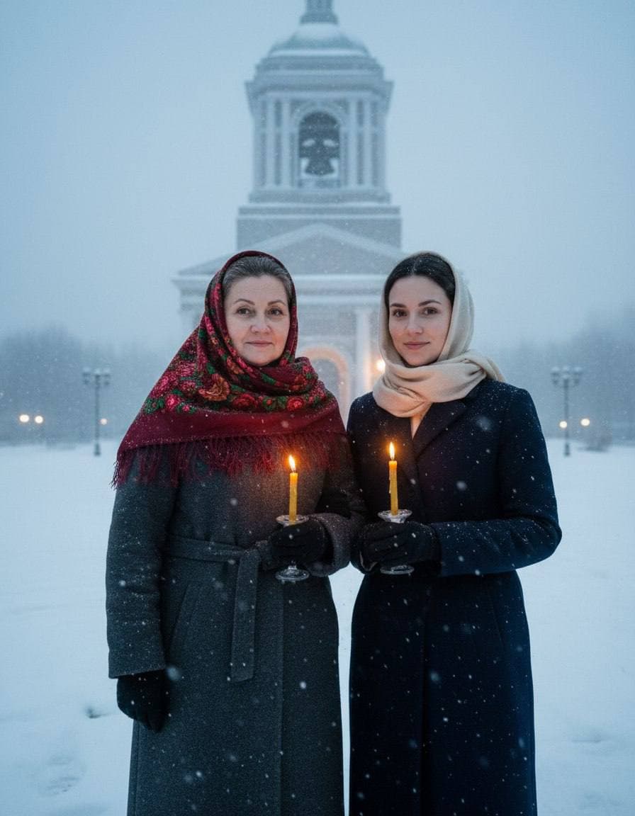 Рождественское фото с мамой
