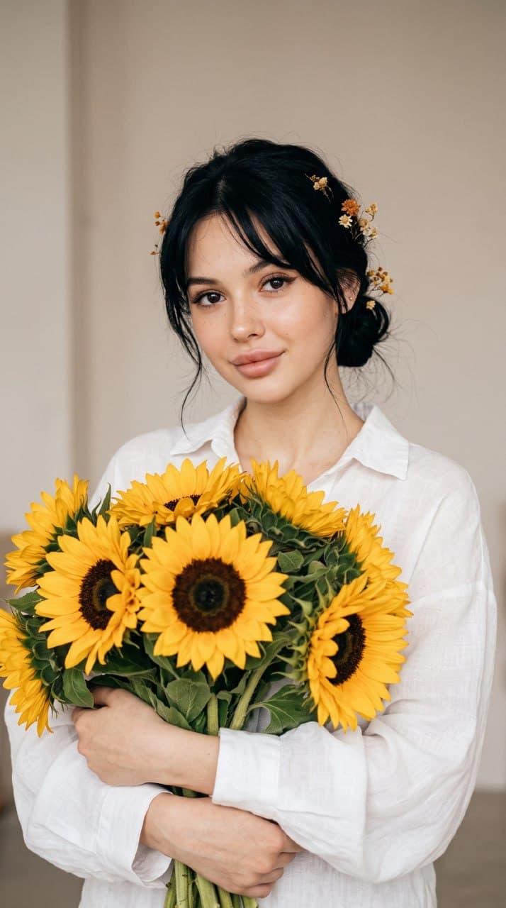 Снимок с подсолнухами